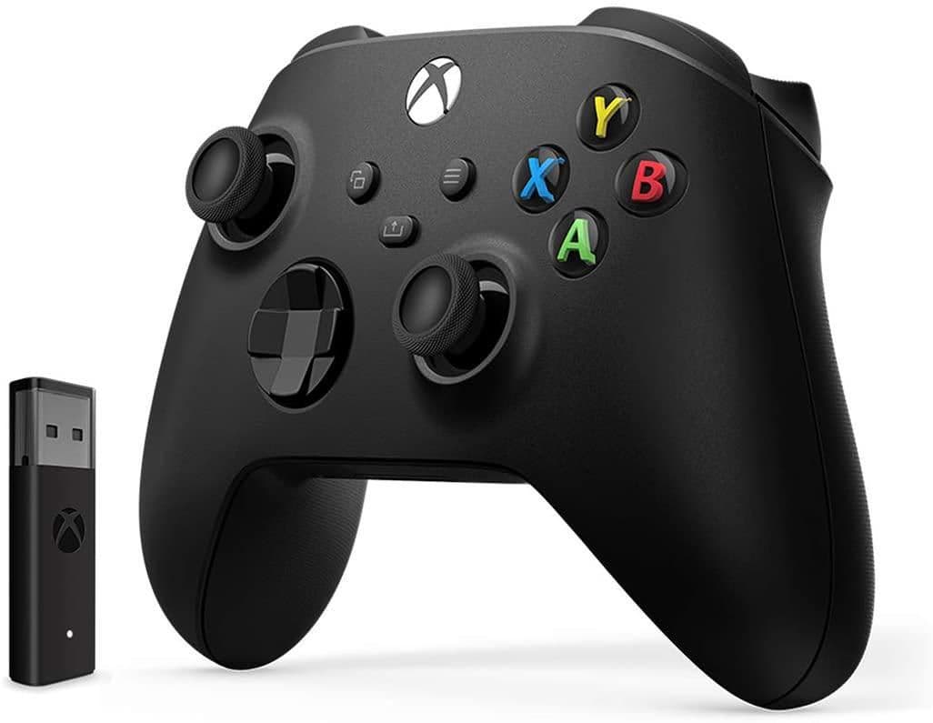 Controller Adapter For Pc Xbox Wireless Controller + Wireless Adapter for Windows 10 - Black