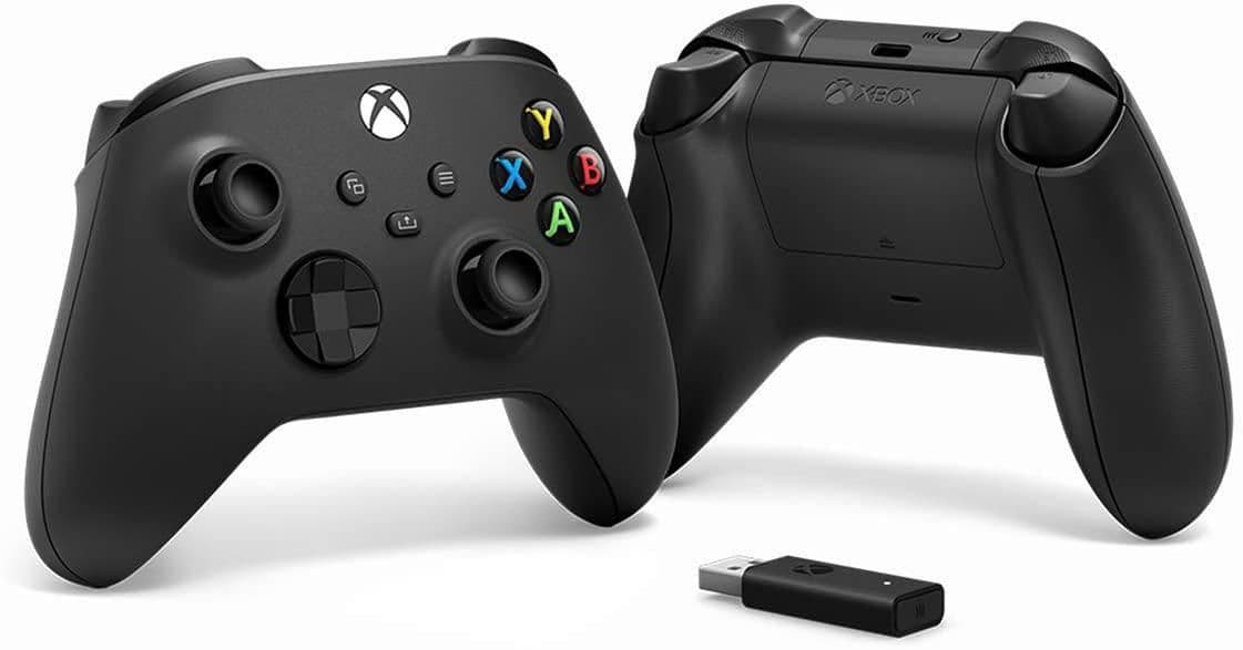 Controller Adapter For Pc Xbox Wireless Controller + Wireless Adapter for Windows 10 - Black