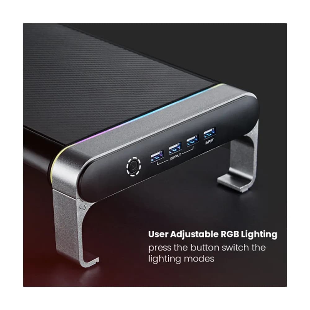 Gaming Monitor Raiser Lumi Hyper Gaming Monitor Riser - Silver & Black by – Price in Kuwait ...