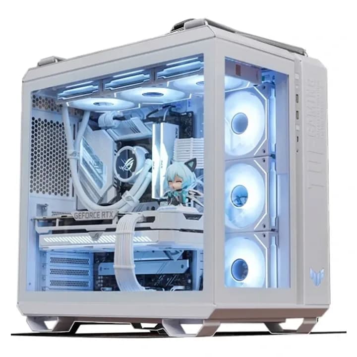 Asus Tuf Gaming Gt502 Tempered Glass Atx Mid Tower Gaming Case - White Asus Tuf Gaming Gt502 Tempered Glass Atx Mid Tower Gaming Case - White