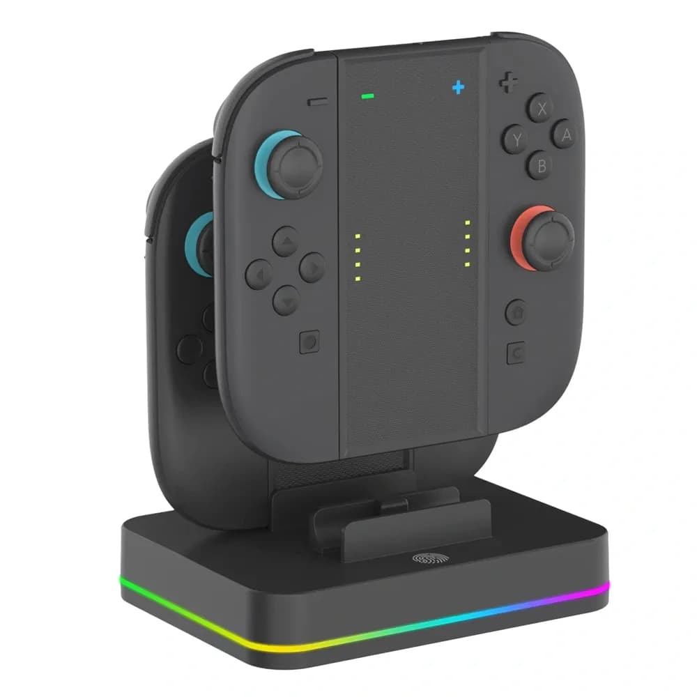 4 in 1 RGB JoyCon Charging Dock for Nintendo Switch 2 - Black 4 in 1 RGB JoyCon Charging Dock for Nintendo Switch 2 - Black